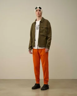 Cotton Fleece Mixed Zipped Shirt^C.P. Company Fashion