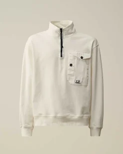 Cotton Fleece Mixed Zipped Sweatshirt^C.P. Company Best