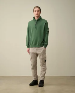 Cotton Fleece Zipped Sweatshirt^C.P. Company Online