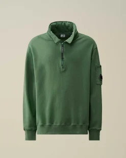 Cotton Fleece Zipped Sweatshirt^C.P. Company Online