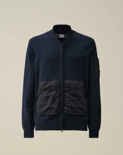 Cotton Mixed Bomber Knit^C.P. Company Fashion