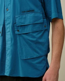 Cotton Popeline Pocket Shirt^C.P. Company Hot