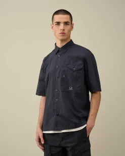 Cotton Popeline Short Sleeved Shirt^C.P. Company Sale