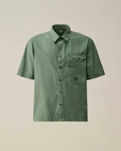Cotton Popeline Short Sleeved Shirt^C.P. Company Cheap