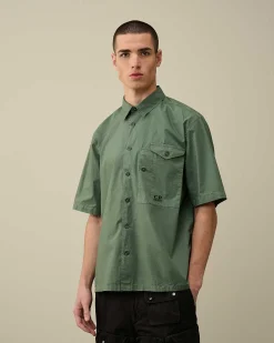 Cotton Popeline Short Sleeved Shirt^C.P. Company Cheap