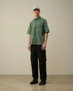 Cotton Popeline Short Sleeved Shirt^C.P. Company Cheap