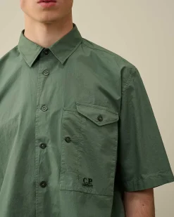 Cotton Popeline Short Sleeved Shirt^C.P. Company Cheap