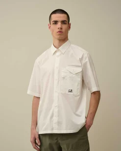 Cotton Popeline Short Sleeved Shirt^C.P. Company Sale