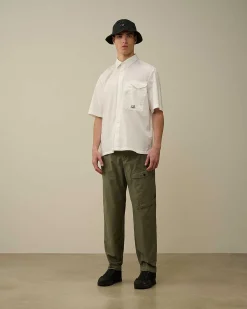 Cotton Popeline Short Sleeved Shirt^C.P. Company Sale