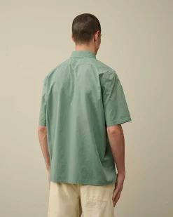 Cotton Rip-Stop Short Sleeved Shirt^C.P. Company New