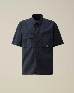 Cotton Rip-Stop Short Sleeved Shirt^C.P. Company Online