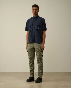 Cotton Rip-Stop Short Sleeved Shirt^C.P. Company Online