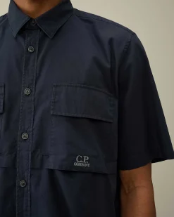 Cotton Rip-Stop Short Sleeved Shirt^C.P. Company Online