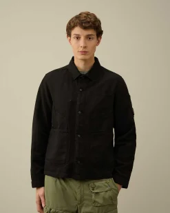 Cotton/Linen Overshirt^C.P. Company Sale