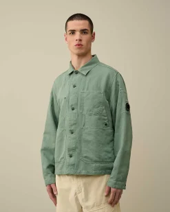 Cotton/Linen Overshirt^C.P. Company Flash Sale
