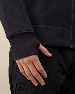 Diagonal Raised Fleece Goggle Zipped Hoodie^C.P. Company Clearance