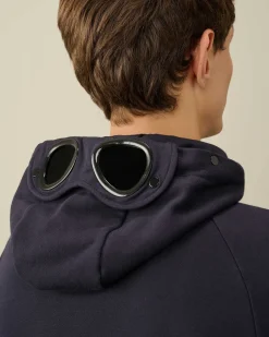 Diagonal Raised Fleece Goggle Zipped Hoodie^C.P. Company Clearance