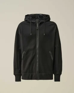 Diagonal Raised Fleece Goggle Zipped Hoodie^C.P. Company Flash Sale