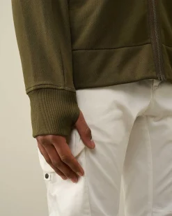 Diagonal Raised Fleece Goggle Zipped Hoodie^C.P. Company Fashion