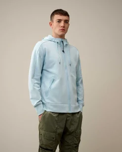 Diagonal Raised Fleece Goggle Zipped Hoodie^C.P. Company Fashion