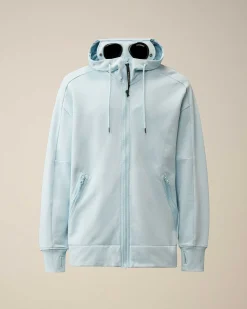 Diagonal Raised Fleece Goggle Zipped Hoodie^C.P. Company Fashion