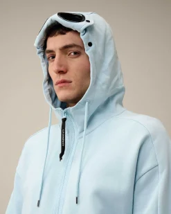 Diagonal Raised Fleece Goggle Zipped Hoodie^C.P. Company Fashion