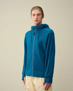 Diagonal Raised Fleece Goggle Zipped Hoodie^C.P. Company Sale