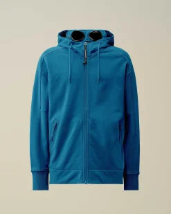 Diagonal Raised Fleece Goggle Zipped Hoodie^C.P. Company Sale