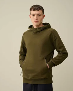 Diagonal Raised Fleece Goggle Hoodie^C.P. Company Online