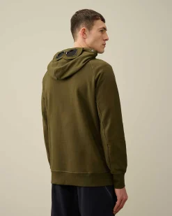 Diagonal Raised Fleece Goggle Hoodie^C.P. Company Online