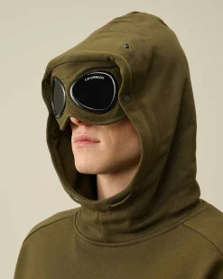 Diagonal Raised Fleece Goggle Hoodie^C.P. Company Online