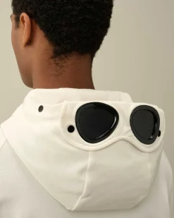 Diagonal Raised Fleece Goggle Zipped Hoodie^C.P. Company New