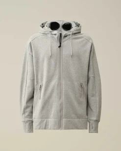 Diagonal Raised Fleece Goggle Zipped Hoodie^C.P. Company Cheap