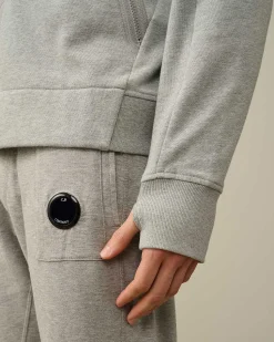 Diagonal Raised Fleece Goggle Zipped Hoodie^C.P. Company Cheap