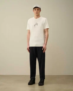 Diagonal Raised Fleece Logo Sweatpants^C.P. Company Store