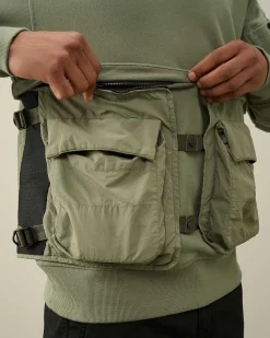 Diagonal Raised Fleece Mixed Detachable Sweatshirt^C.P. Company Outlet