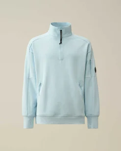 Diagonal Raised Fleece Zipped Sweatshirt^C.P. Company Cheap