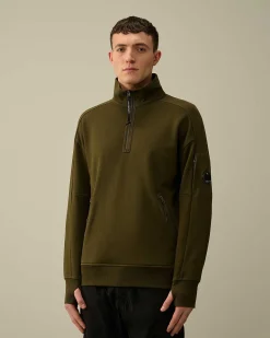 Diagonal Raised Fleece Zipped Sweatshirt^C.P. Company Best