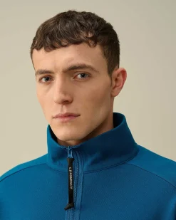 Diagonal Raised Fleece Zipped Sweatshirt^C.P. Company Store