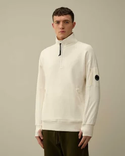 Diagonal Raised Fleece Zipped Sweatshirt^C.P. Company Clearance