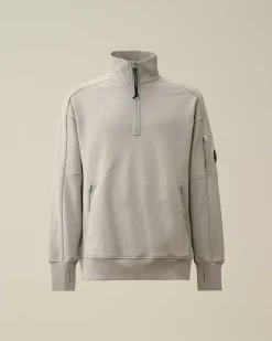 Diagonal Raised Fleece Zipped Sweatshirt^C.P. Company New