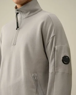 Diagonal Raised Fleece Zipped Sweatshirt^C.P. Company New