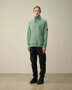 Diagonal Raised Fleece Zipped Sweatshirt^C.P. Company Store