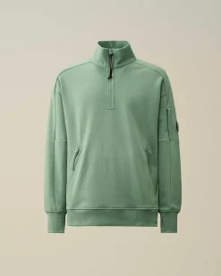 Diagonal Raised Fleece Zipped Sweatshirt^C.P. Company Store