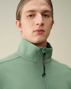 Diagonal Raised Fleece Zipped Sweatshirt^C.P. Company Store