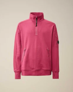 Diagonal Raised Fleece Zipped Sweatshirt^C.P. Company Cheap