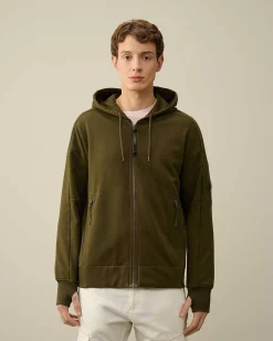Diagonal Raised Fleece Zipped Hoodie^C.P. Company Best
