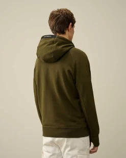Diagonal Raised Fleece Zipped Hoodie^C.P. Company Best