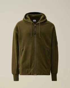 Diagonal Raised Fleece Zipped Hoodie^C.P. Company Best