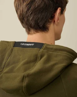Diagonal Raised Fleece Zipped Hoodie^C.P. Company Best